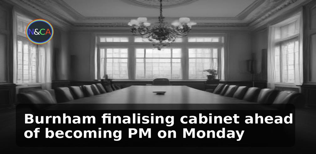 Burnham finalising cabinet ahead of becoming PM on Monday